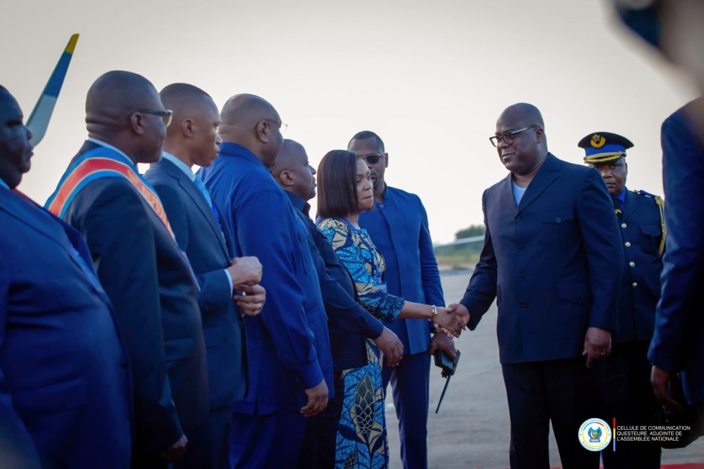 IMG-20241023-WA0692-1024x682 Province de la Tshopo: Aux premières loges à l'aéroport de Bangboka pour accueillir Félix Tshisekedi, Grâce Neema participe activement au meeting du Président de la République