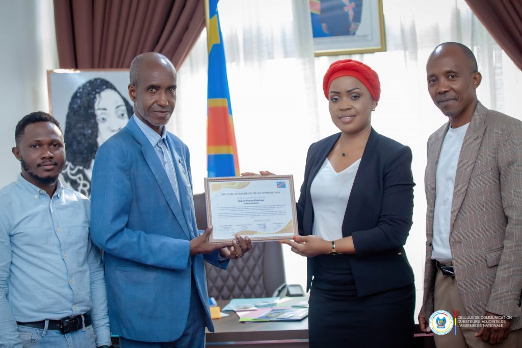 1002407981-1024x682 RDC-Assemblée Nationale : Le diplôme d'honneur francophone 2024 décerné à la Questeure adjointe