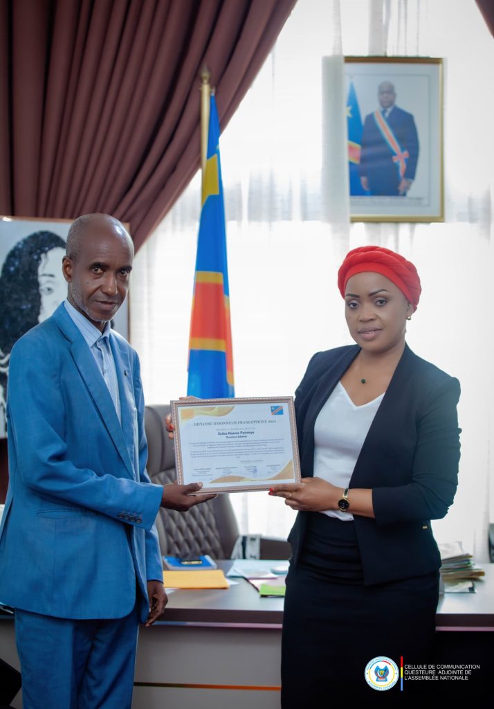 1002407984-714x1024 RDC-Assemblée Nationale : Le diplôme d'honneur francophone 2024 décerné à la Questeure adjointe