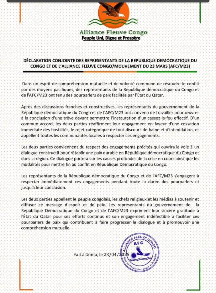 1002610738-758x1024 Urgent! Fumée blanche à Doha: Gouvernement congolais et rebelles AFC-M23 trouvent finalement un terrain d'entente à travers une déclaration conjointe