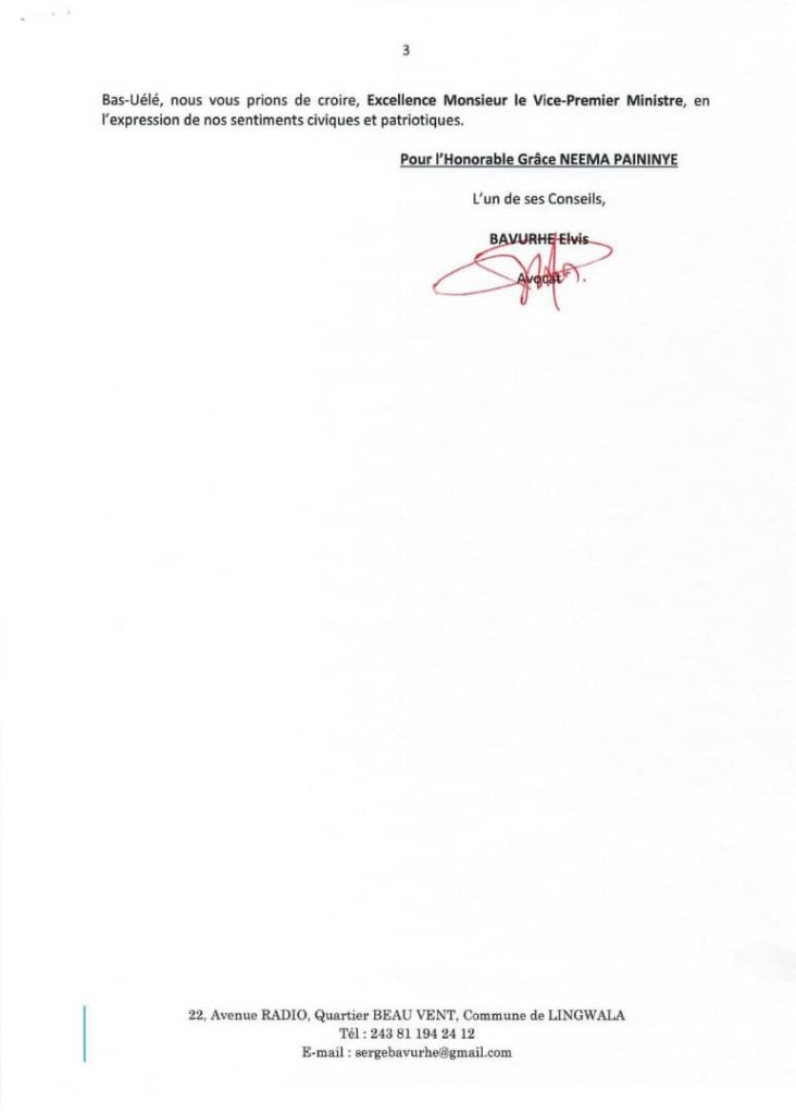 1002698353-732x1024 RDC-Bas-Uele: Propos désobligeants, calomnieux et injurieux à l'endroit de la Questeure Adjointe de l'Assemblée Nationale, ses conseils s'indignent et saisissent le Vice-Premier Ministre en charge de l'Interieur
