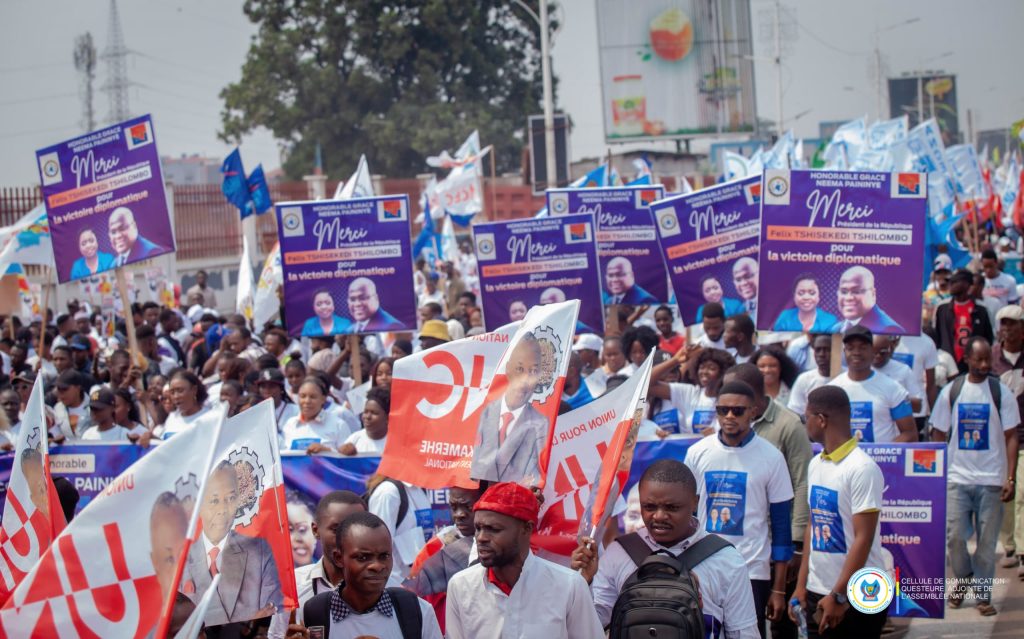 1003145450-1024x639 Accord de paix RDC-Rwanda: Grâce Neema Paininye était en marche de soutien avec l'Union Sacrée de la Nation ce mardi