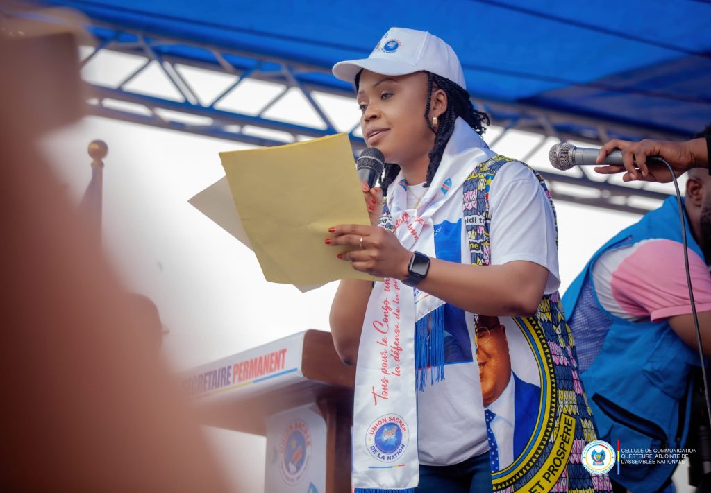 1003145584-1024x711 Accord de paix RDC-Rwanda: Grâce Neema Paininye était en marche de soutien avec l'Union Sacrée de la Nation ce mardi