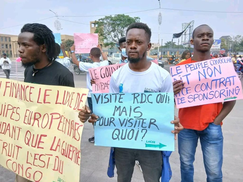 1003272993-1024x768 Partenariat RDC-Clubs européens évalué à des dizaines des millions de dollars: La marche de protestation de la Lucha dispersée par la police