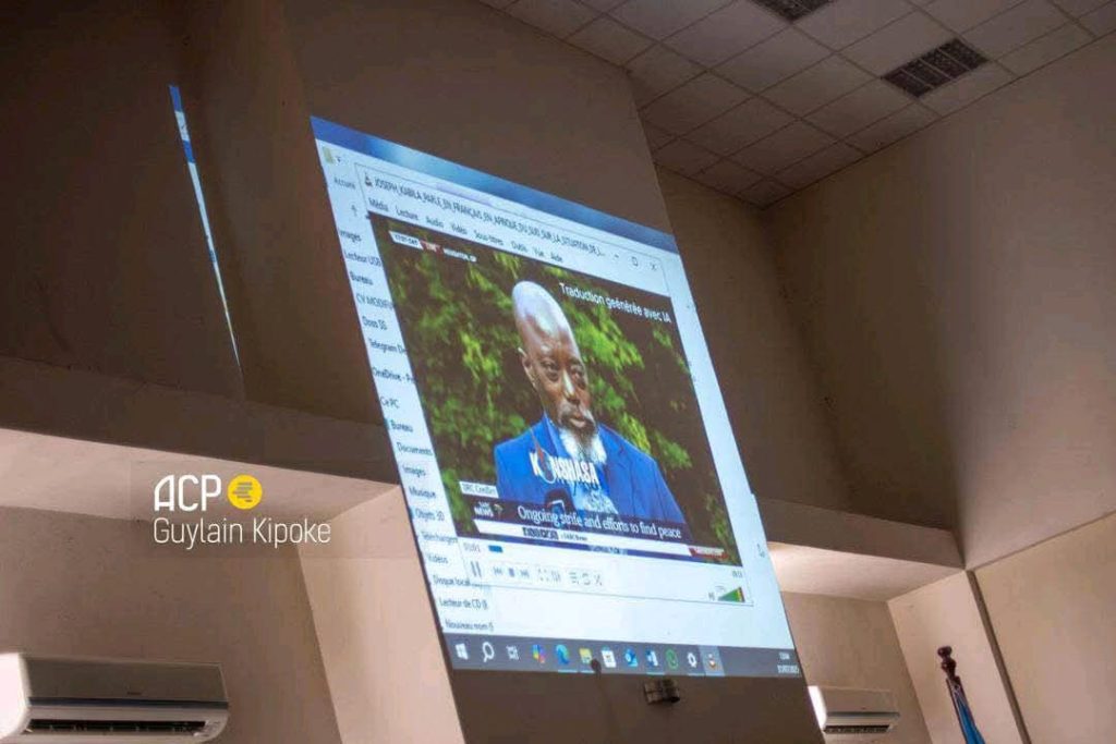 1003380298-1024x683 RDC-Procès Joseph Kabila : Pendant le déroulement du procès, la Haute cour militaire procède au visionnage des vidéos présentées en guise de preuves