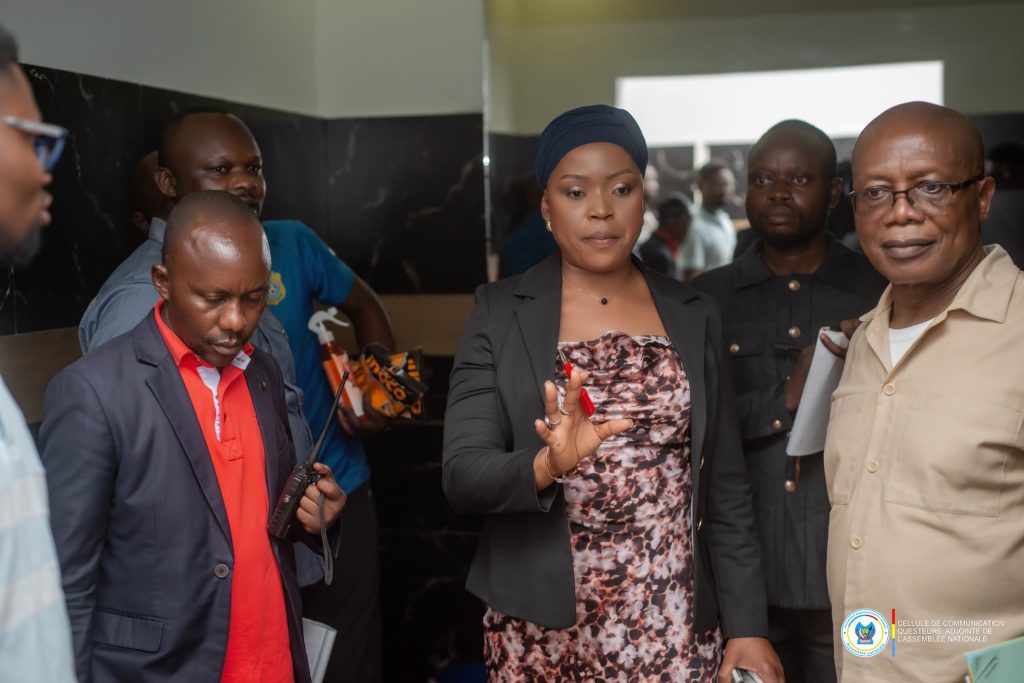124157-1024x683 Assemblée nationale-Rentrée parlementaire de la session de mars 2026: La Questeure adjointe supervise les travaux de rénovation de la salle de Congrès