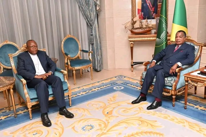 1281559 RDC-République du Congo: Le Cardinal Ambongo et la CENCO chez le Président Sassou-Nguesso
