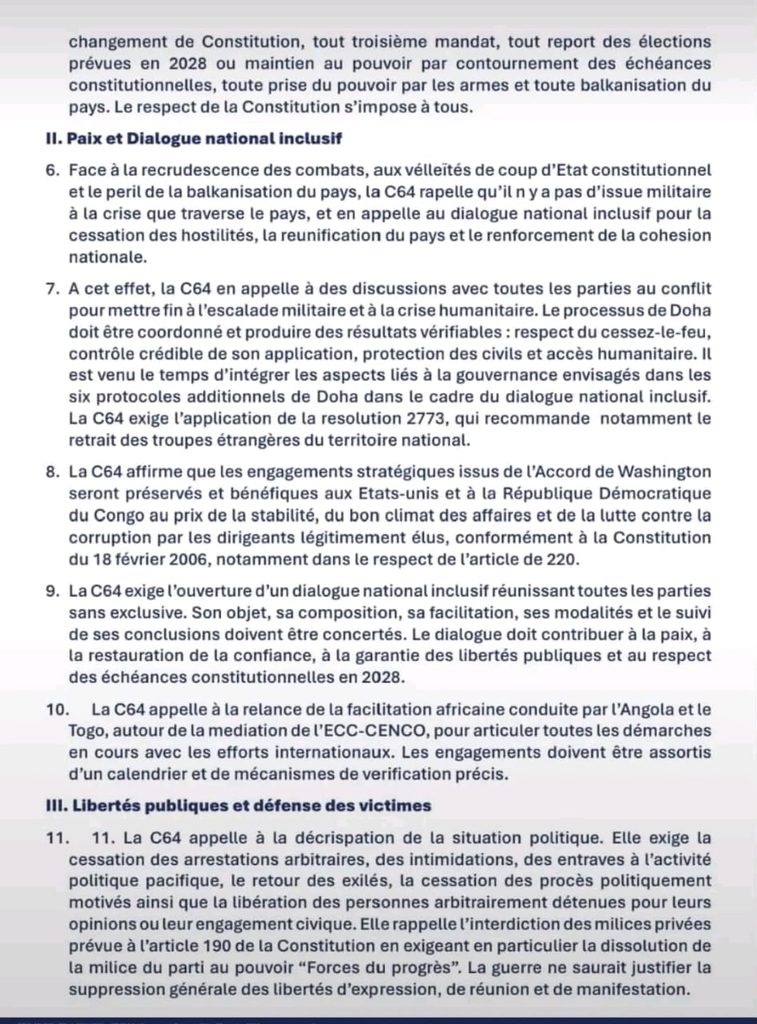2393776-757x1024 RDC-Crise politique: En réunion à Rome, la C64 rend son communiqué final